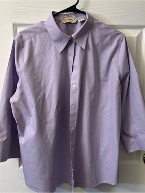 Eddie Bauer Lavender Button-Down Dress Shirt